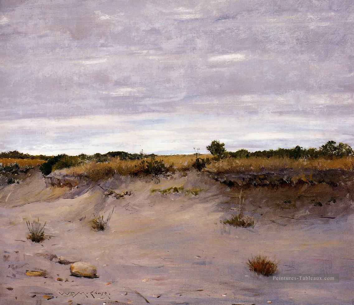 Vent balayé Sands Shinnecock Long Island William Merritt Chase Peintures à l'huile
